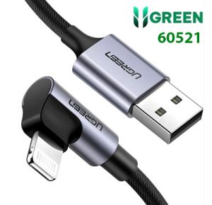 Cáp sạc, dữ liệu USB 2.0 to Lightning bẻ góc 90 độ dài 1m Ugreen 60521