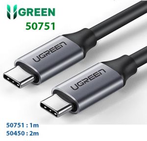 Cáp sạc, truyền dữ liệu USB type-C (Male/Male) dài 1,5m chính hãng Ugreen 50751