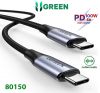 cap-usb-type-c-to-type-c-3-1-gen2-dai-1m-toc-do-10gbps-ho-tro-4k60hz-pd-100w-ugreen-80150-cao-cap - ảnh nhỏ  1