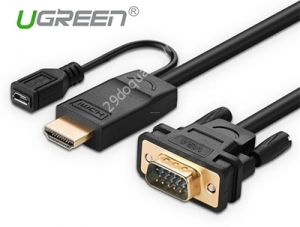 Cáp chuyển HDMI sang VGA dài 1,5M cao cấp Ugreen 30449