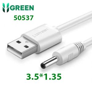 Cáp USB sang DC 3.5mmx1.35mm hỗ trợ cấp nguồn 5V Ugreen 50537 : Trắng , 10376 : Đen cao cấp