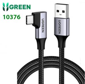 Cáp sạc, dữ liệu USB-A 3.0 to USB Type-C bẻ góc 90 độ dài 1M Ugreen 20299 cao cấp