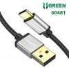 cap-du-lieu-va-sac-nhanh-usb-type-c-dau-ma-vang-24k-us174-20060481-ugreen-60481-0-5m-mau-den - ảnh nhỏ  1