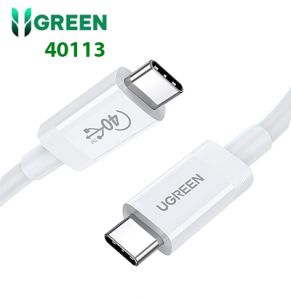 Cáp USB Type-C to USB Type-C USB4 GEN3 dài 0.8m Ugreen 40113 truyền hình ảnh 8K@60Hz và sạc PD 100w