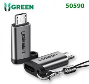 Đầu chuyển đổi Micro USB to USB type-C chính hãng Ugreen 50590 cao cấp