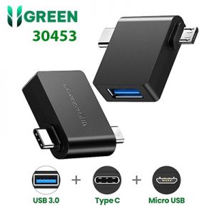 Đầu Micro USB + USB-C OTG USB 3.0 Ugreen 30453