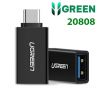 dau-chuyen-doi-usb-type-c-to-usb-3-0-otg-ugreen-20808-cao-cap-den - ảnh nhỏ  1