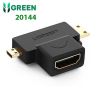 dau-chuyen-doi-hdmi-sang-mini-hdmi/-micro-hdmi-ugreen-20144-cao-cap - ảnh nhỏ  1