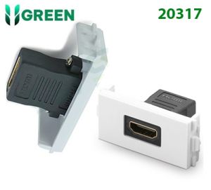 Hạt Wallplate HDMI âm tường cao cấp Ugreen 20317 chính hãng