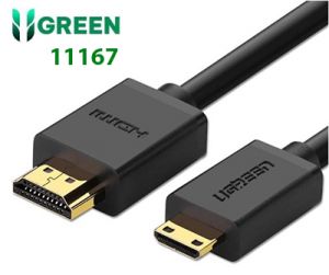 Cáp MiniHDMI sang HDMI 2.0 dài 1,5M Ugreen 11167 hỗ trợ 4K@60hz cao cấp