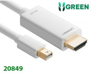 Cáp MiniDisplayPort (Thunderbolt) to HDMI dài 1.5M độ phân giải 4K Ugreen 20849 chính hãng