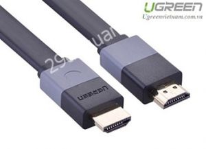 Cáp HDMI dẹt vỏ nhựa 1M trợ 3D 4K Ugreen 30108 Chính hãng