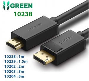 Cáp Displayport 1.2 to HDMI dài 1m hỗ trợ 4K*2K Ugreen 10238 cao cấp