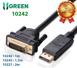 Cáp chuyển đổi Displayport sang DVI 24+1 dài 1M Ugreen 10242 chính hãng