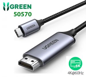 Cáp chuyển USB C to HDMI dài 1,5m hỗ trợ 4K 2K @60Hz Ugreen 50570