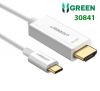 cap-chuyen-doi-usb-type-c-to-hdmi-ho-tro-4k-3d-dai-15m-chinh-hang-ugreen-30841-cao-cap - ảnh nhỏ  1