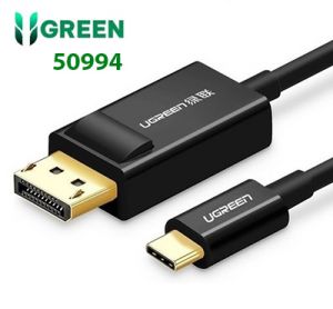 Cáp chuyển USB Type-C to Displayport dài 1.5m Ugreen 50994 Chính hãng