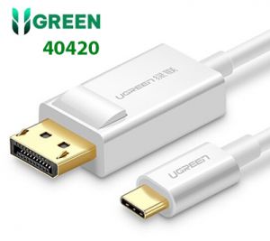 Cáp Chuyển USB Type C to Displayport Cao Cấp 4K Dài 1,5M Ugreen 40420 – White