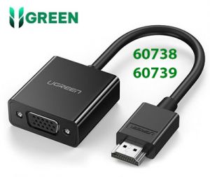 Cáp chuyển HDMI to VGA Ugreen 60738 60739 CM270 Hàng chính hãng