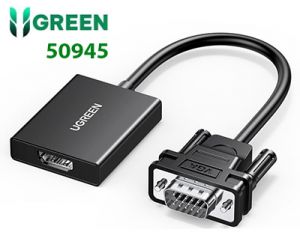 Cáp chuyển đổi VGA sang HDMI+Audio 1080P@60Hz Ugreen 50945 cao cấp