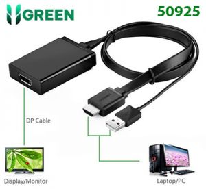 Bộ chuyển đổi HDMI + USB sang Displayport hỗ trợ 4K*2K Ugreen 40238 cao cấp