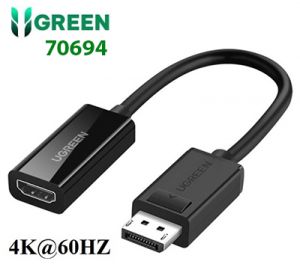 Cáp chuyển đổi Displayport to HDMI hỗ trợ 4K@60Hz chính hãng Ugreen 70694 cao cấp