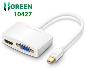 Cáp chuyển đổi Mini Displayport to HDMI và VGA cao cấp chính hãng Ugreen 10427 (Trắng) , 10439 (Đen)