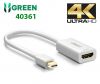 cap-chuyen-mini-displayport-thunderbolt-2-to-hdmi-4k2k-cao-cap-ugreen-40361-trang-40360-den - ảnh nhỏ 2