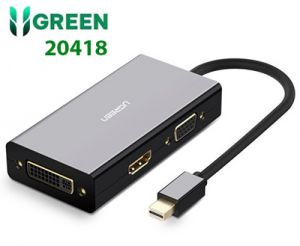 Cáp chuyển đổi 3 trong 1 MiniDisplayport to HDMI / VGA / DVI hỗ trợ 4k*2k Ugreen 20418