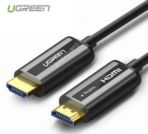 Cáp HDMI 2.0 sợi quang hợp kim kẽm 10m hỗ trợ 4K/60Hz chính hãng Ugreen 50717