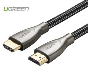 Cáp HDMI 2.0 Carbon 1m chuẩn 4K@60MHz Ugreen 50106 mạ vàng cao cấp