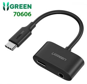 Cáp chuyển đổi USB Type-C sang 3.5mm hỗ trợ cổng sạc Type-C Ugreen 70606 cao cấp