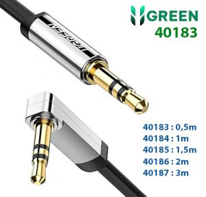 Cáp âm thanh vuông góc 0.5m 3.5mm Đen AV139 10040183 Ugreen 40183