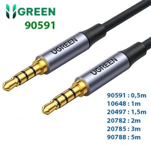 Cáp audio AV 3.5mm truyền âm thanh dài 50cm Ugreen 90591 - Hàng chính hãng