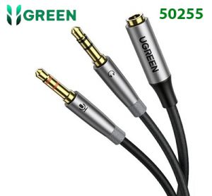 Cáp chữ Y gộp Mic & Loa sang tai nghe có Mic Ugreen 50255 cao cấp (đầu bọc hợp kim)