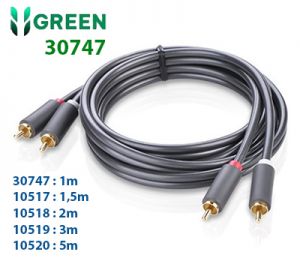 Cáp AV hoa sen 2-2 đầu RCA dài 1m chính hãng Ugreen 30747 cao cấp