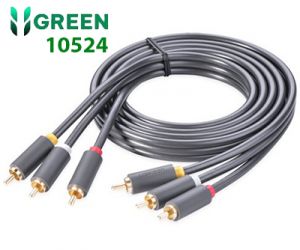 Cáp AV hoa sen 3 đầu RCA dài 1.5m chính hãng Ugreen 10524 Cao cấp