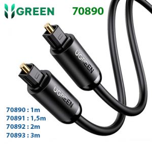 Cáp quang âm thanh Digital Optical Audio Toslink dài 1m Ugreen 70890 cao cấp