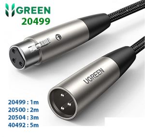 Cáp nối dài XLR 3pin âm dương bọc lưới dài 1m chính hãng Ugreen 20499 cao cấp