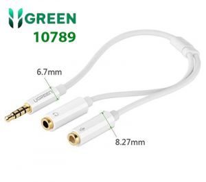 Cáp chia Audio 3.5mm ra 2 đầu 3.5mm Loa và Mic Ugreen 30619 (Black) , 10789 (White) , 30620 (Black) , 60287 (Black)