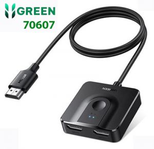 Bộ gộp tín hiệu HDMI 2.0 4K@60Hz Splitter Switch 2 vào 1 Ugreen 70607 cao cấp (hỗ trợ 2 chiều)