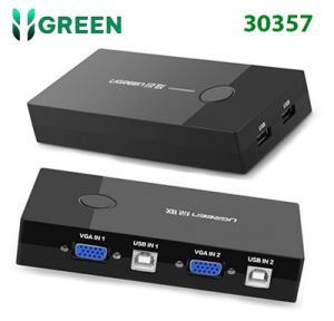 Bộ chuyển tín hiệu 2 CPU dùng 1 Màn hình KVM Switch USB Chính hãng Ugreen 30357 cao cấp