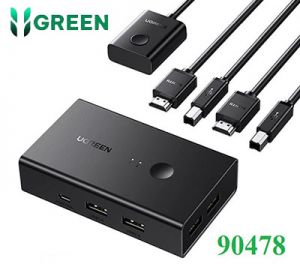 Bộ chuyển tín hiệu 2 CPU dùng 1 màn hình KVM Switch HDMI, USB Ugreen 90478 cao cấp