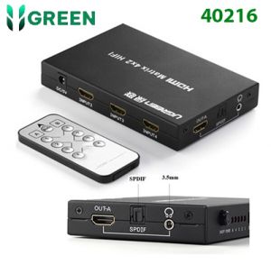 Bộ gộp cổng Switch HDMI 4 Vào 2 Ra Ugreen 40216 hàng chính hãng :