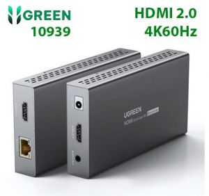 Bộ kéo dài tín hiệu HDMI 2.0 4K60Hz dài 120M - 360M qua cáp mạng RJ45 Cat5e/Cat6 Ugreen 10939 có IR