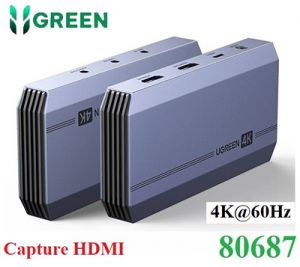 Thiết bị ghi hình hỗ trợ Livestream Capture HDMI 4K@60Hz Ugreen 80687 chính hãng cao cấp