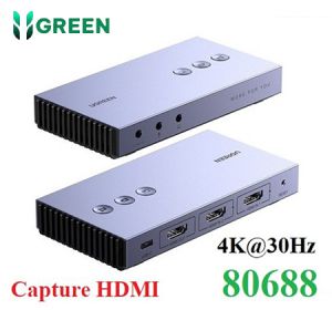 Thiết bị ghi hình Capture Livestream HDMI hỗ trợ 4K Ugreen 80688