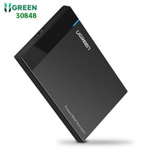 Hộp đựng ổ cứng 2,5 inch USB 3.0 Màu đen chính hãng Ugreen 30848 cao cấp