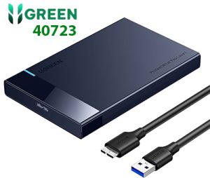 Hộp đựng ổ cứng 2,5 inch USB 3.0 Màu xanh chính hãng Ugreen 40723 cao cấp