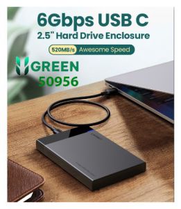 Hộp đựng ổ cứng 2,5 inch USB 3.0 Màu Light Gray chính hãng Ugreen 50956 cao cấp